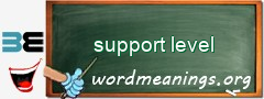 WordMeaning blackboard for support level